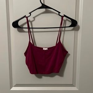 Burgundy crop top